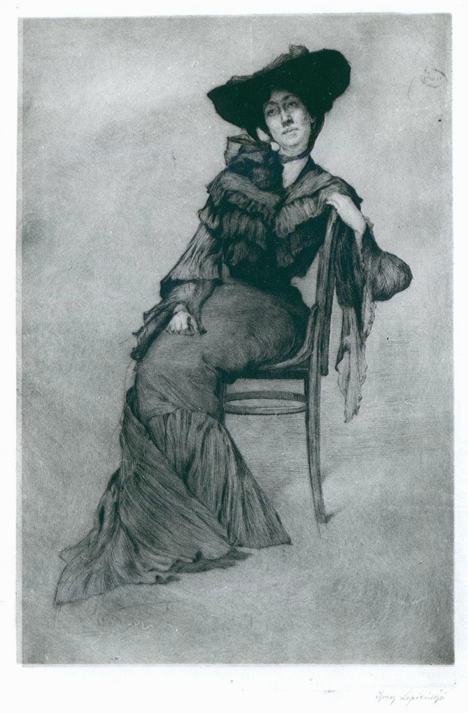 Ignacy Łopieński, Portrait of a Lady Sitting on a Chair, 1905